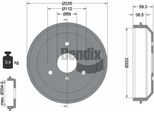 Bendix Braking BDM1049 Tamburo Del Freno Oe 0004329V003000000 Compatibile Con Cabrio, City-Coupe, Crossblade, Fortwo, Roadster