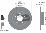 Bendix Braking BDS1847 Disco Freno Oe 569418 Compatibile Con Adam, Corsa D, Corsa E
