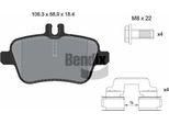 Bendix Braking BPD1084 Set Di Pastiglie Freno, Freno A Disco Oe 0064202320 Compatibile Con Classe A, Classe B, Cla, Slk