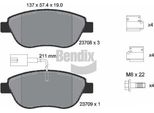 Bendix Braking BPD1039 Set Di Pastiglie Freno, Freno A Disco Oe 77365623 Compatibile Con 500C, Bravo, Doblo, Idea, Linea, Multipla, Stilo, Delta, Musa, Combo