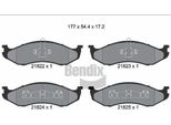 Bendix Braking BPD1849 Set Di Pastiglie Freno, Freno A Disco Oe 04713175 Compatibile Con Cherokee, Wrangler, Carnival