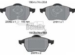 Bendix Braking BPD1236 Set Di Pastiglie Freno, Freno A Disco Oe 1J0698151K Compatibile Con A3 8L, Tt, Ibiza, Leon, Toledo, Octavia, Bora, Golf Iii, Golf Iv, New Beetle, Passat 35I, Polo 9N, Vento