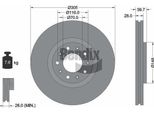 Bendix Braking BDS1245 Disco Freno Oe 51767381 Compatibile Con Alf. 159, Brera, Giulietta, Spider, Chry. 200