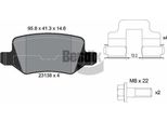Bendix Braking BPD1219 Set Di Pastiglie Freno, Freno A Disco Oe 1684200420 Compatibile Con Classe A, Vaneo