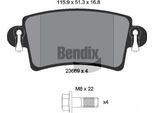 Bendix Braking BPD1107 Set Di Pastiglie Freno, Freno A Disco Oe 93173182 Compatibile Con Interstar, Movano, Master
