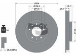 Bendix Braking BDS1091HC Disco Freno Oe 1642760480 Compatibile Con Berlingo, C4, C5, Combo, Grandland, 3008, 308, 407, 5008, 508, Partner, Rifter, Proace