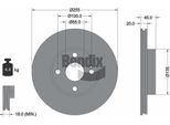 Bendix Braking BDS1948 Disco Freno Oe N0263325X Compatibile Con MX-5