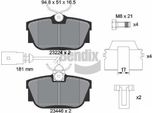 Bendix Braking BPD1980 Set Di Pastiglie Freno, Freno A Disco Oe 7D0698451B Compatibile Con Galaxy, Alhambra, California T4, Sharan, Transporter Iv