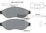 Bendix Braking BPD1034 Set Pastiglie Freno, Freno A Disco Oe 1611457380 Compatibile Con Jumper, Ducato, Boxer