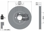 Bendix Braking BDS1451 Disco Freno Oe 4249G8 Compatibile Con 406