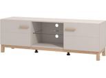 Dmora Mobile Porta Tv Dosimo 154X42X51H Cm Beige, Un Ripiano 2 Ante