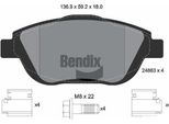 Bendix Braking BPD1214 Set Di Pastiglie Freno, Freno A Disco Oe 1607083180 Compatibile Con C3, C4, DS3, Corsa F, Crossland X, 2008, 208
