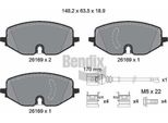 Bendix Braking BPD1660 Set Di Pastiglie Freno, Freno A Disco Oe 5WA698151Q Compatibile Con A3 8Y, Octavia, Caddy, Golf Viii
