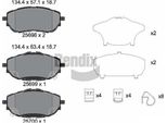 Bendix Braking BPD1310 Set Di Pastiglie Freno, Freno A Disco Oe 0446502390 Compatibile Con Auris, Corolla