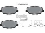 Bendix Braking BPD2247 Set Di Pastiglie Freno, Freno A Disco Oe 583020WA00 Compatibile Con Genesis, Santa Fe, Sorento, Stinger