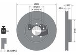 Bendix Braking BDS1270HC Disco Freno Oe 1166071 Compatibile Con Serie 3 E46, Z4 E86, Z4 E85