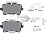 Bendix Braking BPD1298 Set Di Pastiglie Freno, Freno A Disco Oe 4G0698451 Compatibile Con A6 4G, A7 4G