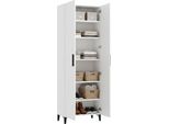 Dmora Scarpiera Ciminna 68X35X195H Cm Bianco, 5 Ripiani 2 Ante