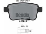 Bendix Braking BPD1532 Set Di Pastiglie Freno, Freno A Disco Oe 4154210400 Compatibile Con Citan, NV250