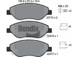 Bendix Braking BPD1203 Set Pastiglie Freno, Freno A Disco Oe 77367923 Compatibile Con Tipo