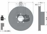 Bendix Braking BDS1778HC Disco Freno Oe 34116750265 Compatibile Con Serie 7 E65