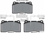 Bendix Braking BPD1917 Set Di Pastiglie Freno, Freno A Disco Oe 6001073124 Compatibile Con Alf. 156, Alf. 159, Alf. 166, Brera, Spider, Kappa, Megane, S60, V70