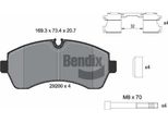 Bendix Braking BPD1110 Set Di Pastiglie Freno, Freno A Disco Oe 0044206820 Compatibile Con Esprinter, Sprinter, Crafter