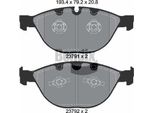 Bendix Braking BPD2047 Set Di Pastiglie Freno, Freno A Disco Oe 2283365 Compatibile Con Serie 5 E60, Serie 5 E61, Serie 6 E63, Serie 6 E64, Serie 7 E65