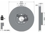 Bendix Braking BDS1429HC Disco Freno Oe 1380046 Compatibile Con Galaxy, S-Max, Freelander, S60, S80, V60, V70, XC70