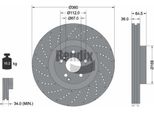 Bendix Braking BDS1499HC Disco Freno Oe 0004212012 Compatibile Con Classe C, Classe E, Classe S