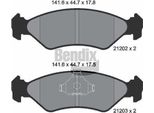 Bendix Braking BPD1459 Set Di Pastiglie Freno, Freno A Disco Oe 1465126 Compatibile Con Fiesta
