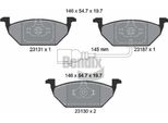 Bendix Braking BPD1001 Set Di Pastiglie Freno, Freno A Disco Oe 1J0698151D Compatibile Con A2, A3 8L, A3 8P, Altea, Altea Xl, Leon, Toledo, Citigo, Fabia, Octavia, Roomster, Yeti, Beetle, Bora, Caddy, Golf Iv, Golf Plus, Golf V, Golf Vi, Jetta, New Beetle, Polo 9N