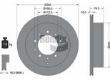 Bendix Braking BDS1744 Disco Freno Oe 4243160290 Compatibile Con Land Cruiser, Tundra