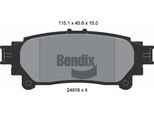 Bendix Braking BPD2205 Set Di Pastiglie Freno, Freno A Disco Oe 0446647051 Compatibile Con Rx, Mirai, Prius, Sienna
