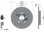 Bendix Braking BDS1494 Disco Freno Oe 4243102190 Compatibile Con Auris, Corolla