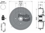 Bendix Braking BDM1126 Tamburo Del Freno Oe 424746 Compatibile Con C2, C3, 1007, 206