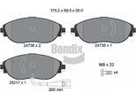 Bendix Braking BPD1333 Set Di Pastiglie Freno, Freno A Disco Oe 3Q0698151B Compatibile Con A3 8V, A3 8Y, Q2, Q3, Ateca, Formentor, Leon, Tarraco, Kodiaq, Octavia, Superb, Arteon, Golf Alltrack, Golf Vii, Golf Viii, Passat Alltrack, Passat 3BG, Tiguan