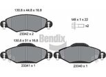 Bendix Braking BPD1245 Set Pastiglie Freno, Freno A Disco Oe 044650D010 Compatibile Con Yaris