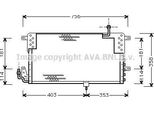 Ava VN5139 Condensatore, Climatizzatore Oe 357820413C Compatibile Con Passat 35I
