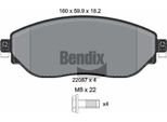 Bendix Braking BPD1046 Set Di Pastiglie Freno, Freno A Disco Oe 006000620046 Compatibile Con Talento, NV300, Vivaro, Trafic