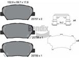 Bendix Braking BPD1524 Set Di Pastiglie Freno, Freno A Disco Oe 581013VA70 Compatibile Con Grandeur, Nexo, Santa Fe, Carens, K9, Seltos