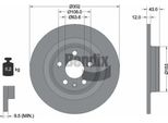 Bendix Braking BDS1531HC Disco Freno Oe 31423721 Compatibile Con S60, S90, V60, V90, XC60