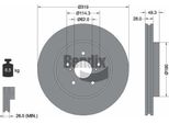Bendix Braking BDS1752 Disco Freno Oe 435120E010 Compatibile Con Rx