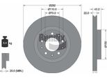 Bendix Braking BDS2037 Disco Freno Oe 50545300 Compatibile Con Alf. 159, Brera, Giulia, Spider, Stelvio