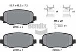Bendix Braking BPD1492 Set Di Pastiglie Freno, Freno A Disco Oe 77367145 Compatibile Con 500X, Compass, Renegade