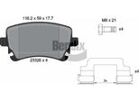 Bendix Braking BPD1613 Set Di Pastiglie Freno, Freno A Disco Oe 4F0698451G Compatibile Con A6 4F