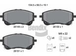 Bendix Braking BPD2477 Set Di Pastiglie Freno, Freno A Disco Oe T044650247 Compatibile Con Corolla