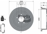 Bendix Braking BDM1078 Tamburo Del Freno Oe 04683433 Compatibile Con Voyager