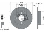 Bendix Braking BDS1191 Disco Freno Oe 1006505 Compatibile Con Fiesta, Ka