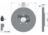 Bendix Braking BDS1701 Disco Freno Oe 04779712AA Compatibile Con Voyager, Freemont, Routan